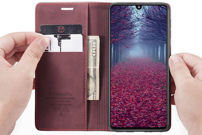 CaseMe Samsung Galaxy A31 Wallet Kickstand Magnetic Flip Leather Case