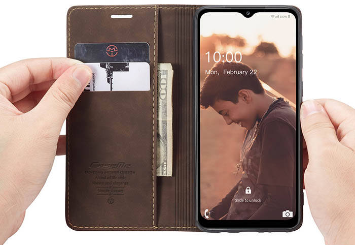 CaseMe Samsung Galaxy A32 5G Wallet Kickstand Magnetic Flip Leather Case