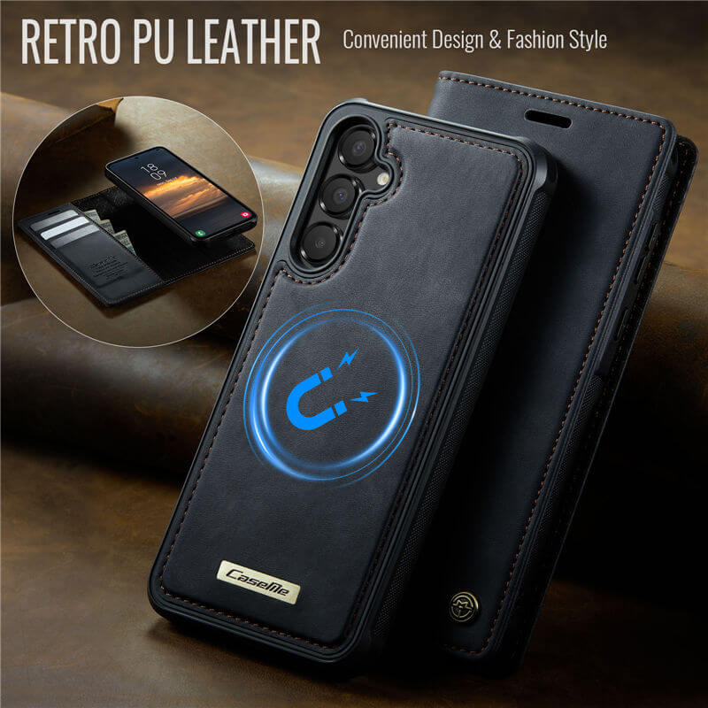 CaseMe Samsung Galaxy A55 2-in-1 Magnetic Wallet Case