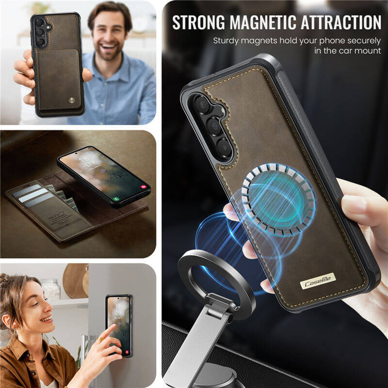 CaseMe Samsung Galaxy A35 2-in-1 Magnetic Wallet Case