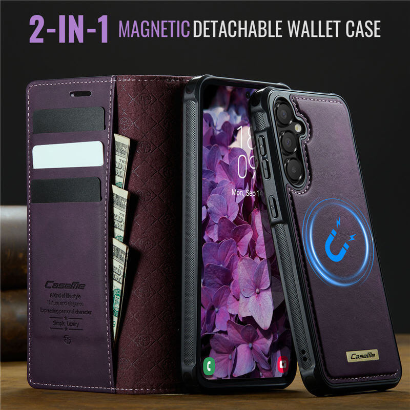 CaseMe Samsung Galaxy A35 2-in-1 Magnetic Wallet Case