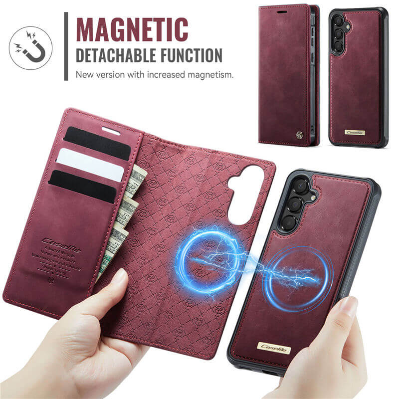 CaseMe Samsung Galaxy A55 2-in-1 Magnetic Wallet Case