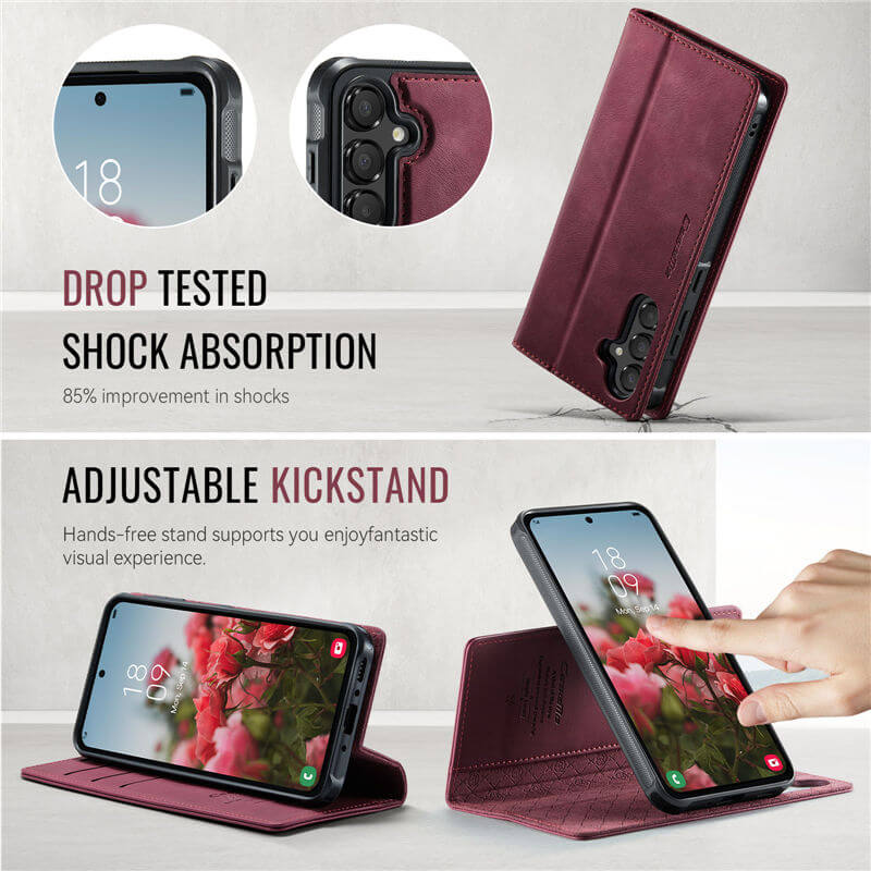 CaseMe Samsung Galaxy A55 2-in-1 Magnetic Wallet Case