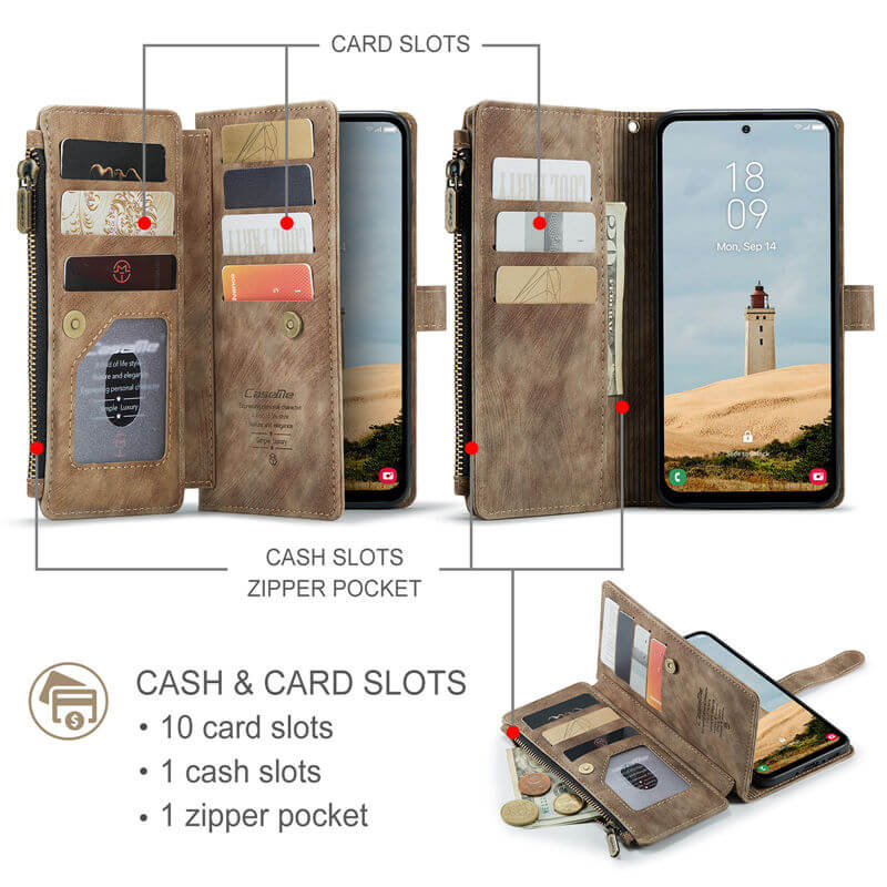 CaseMe Samsung Galaxy A36 5G Wallet Case with Wrist Strap