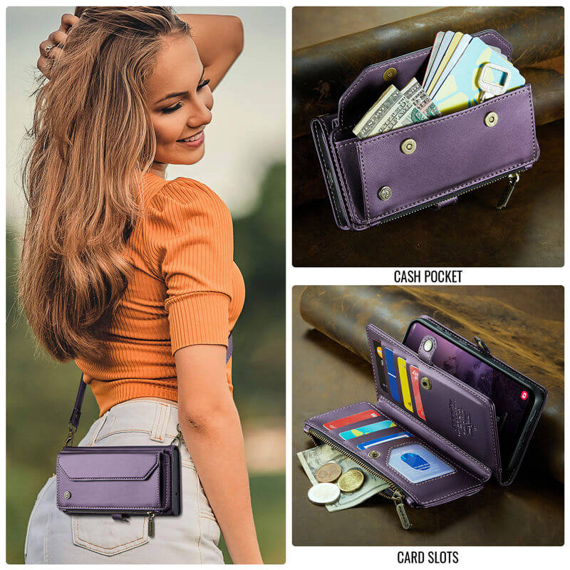 CaseMe Samsung Galaxy A56 5G Wallet RFID Blocking Crossbody Phone Case