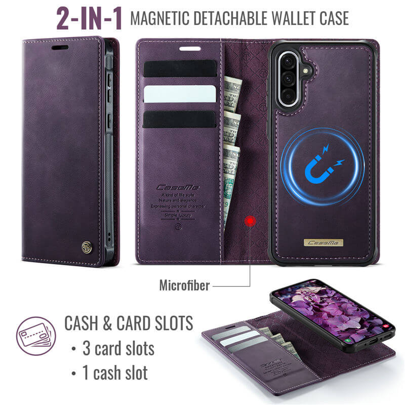CaseMe Samsung Galaxy A56 5G 2-in-1 Magnetic Wallet Case
