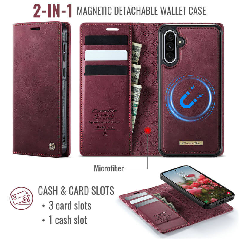 CaseMe Samsung Galaxy A36 5G 2-in-1 Magnetic Wallet Case
