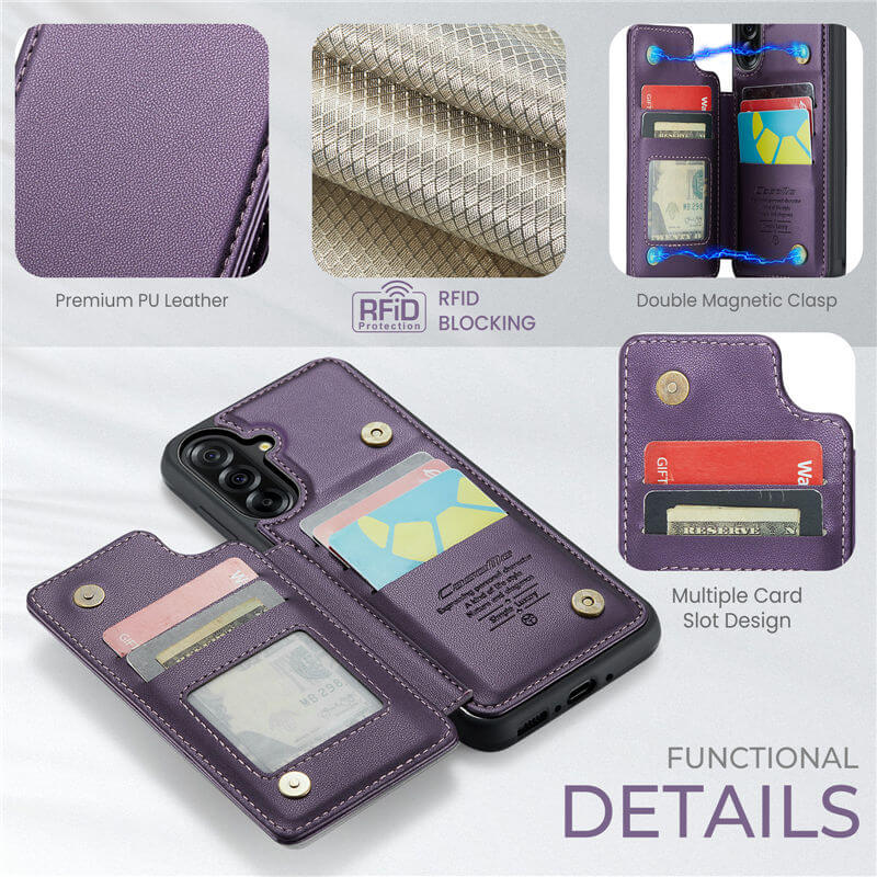 CaseMe Samsung Galaxy A36 5G RFID Blocking Card Holder Case