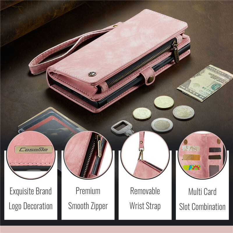 CaseMe Samsung Galaxy A37 2-in-1 Magnetic Wallet Case with Wrist Strap