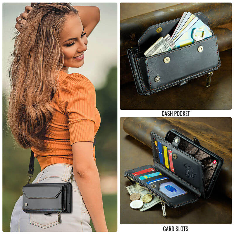 CaseMe Samsung Galaxy A37 Wallet RFID Blocking Crossbody Phone Case