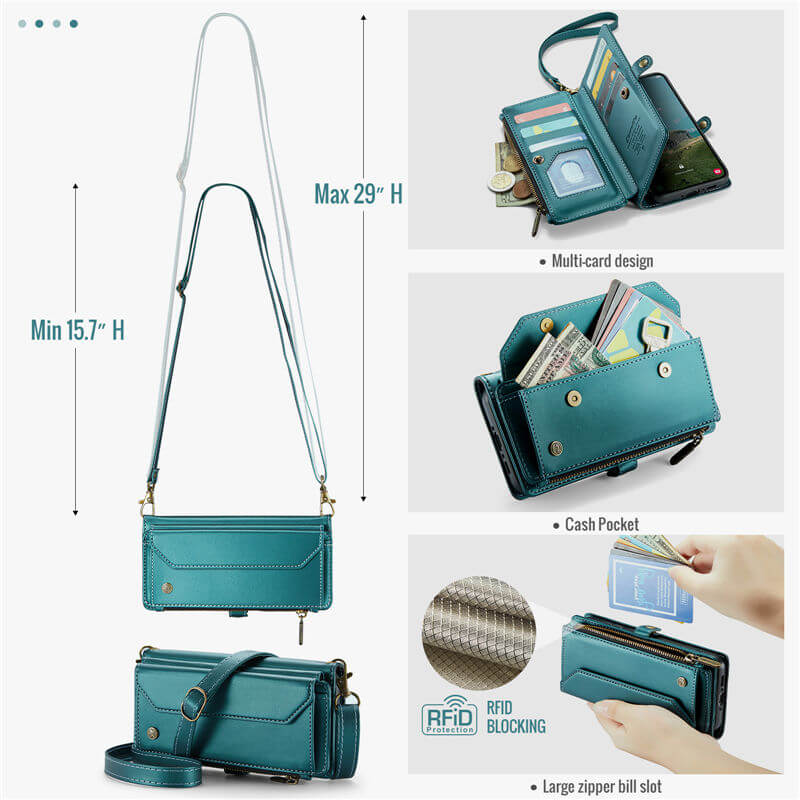 CaseMe Samsung Galaxy A37 Wallet RFID Blocking Crossbody Phone Case