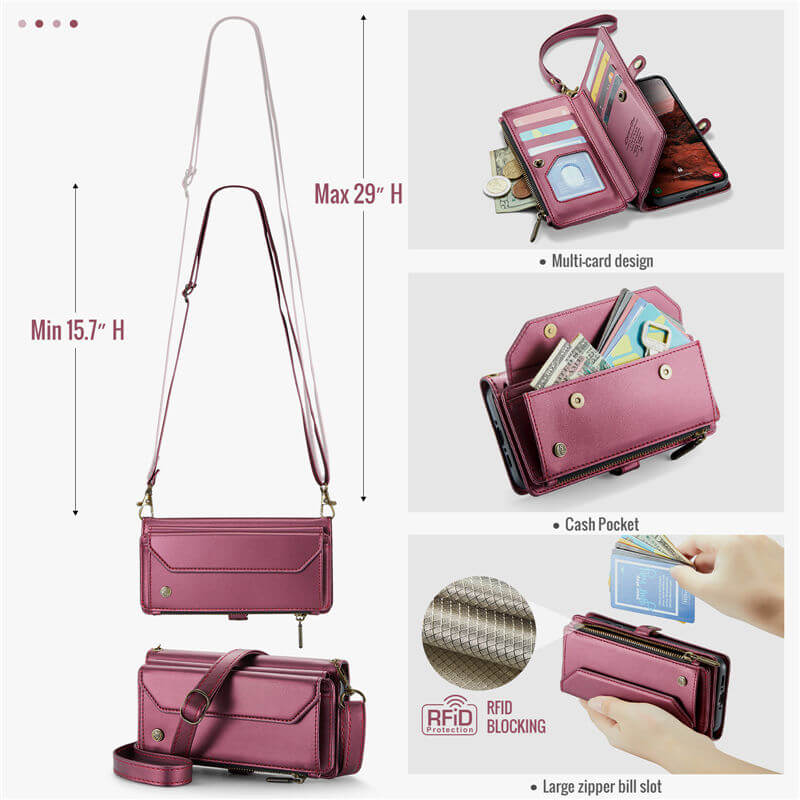 CaseMe Samsung Galaxy A37 Wallet RFID Blocking Crossbody Phone Case