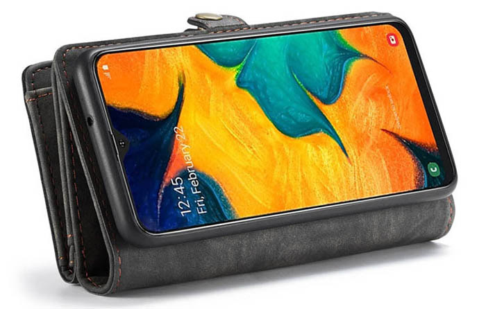 CaseMe Samsung Galaxy A40 Zipper Wallet Magnetic Detachable 2 in 1 Folio Case