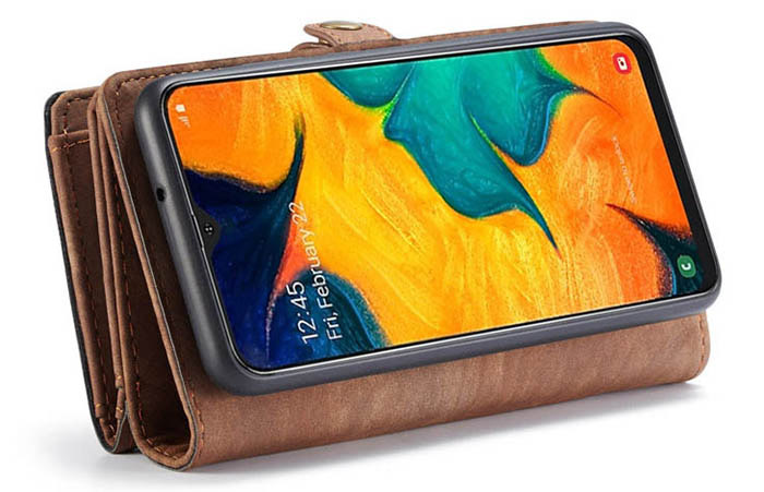 CaseMe Samsung Galaxy A40 Zipper Wallet Magnetic Detachable 2 in 1 Folio Case