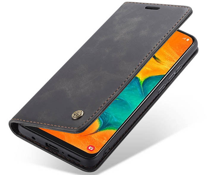 CaseMe Samsung Galaxy A40 Retro Wallet Kickstand Magnetic Flip Leather Case