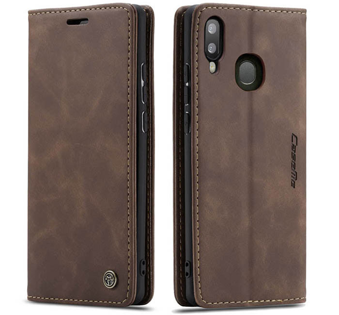 CaseMe Samsung Galaxy A40 Retro Wallet Kickstand Magnetic Flip Leather Case