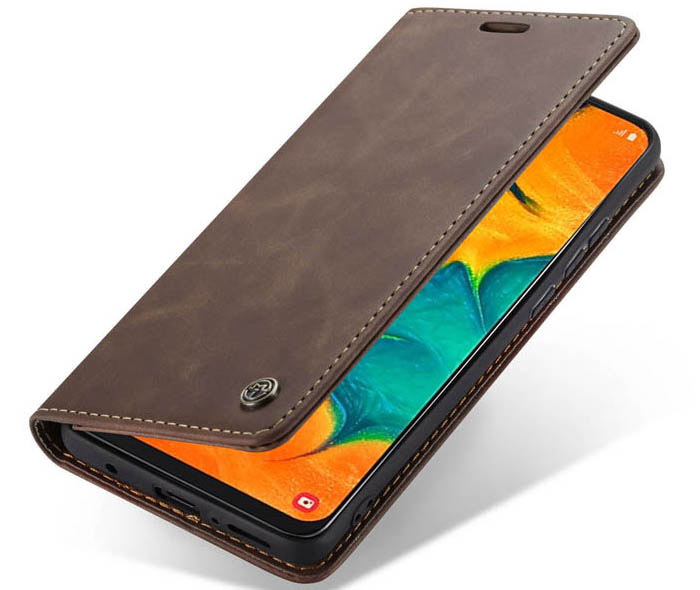 CaseMe Samsung Galaxy A40 Retro Wallet Kickstand Magnetic Flip Leather Case