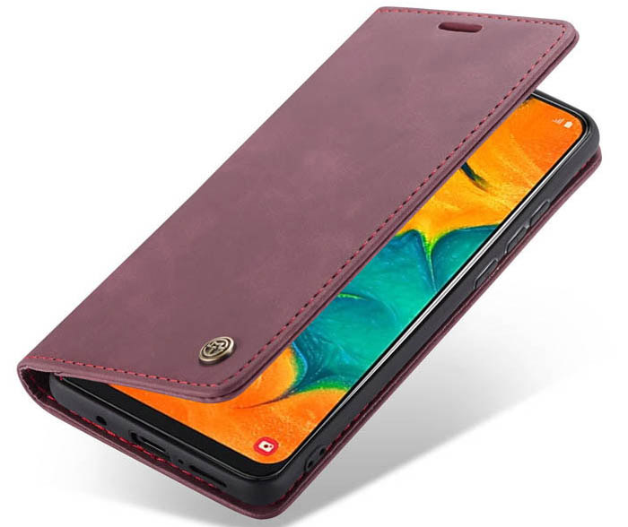 CaseMe Samsung Galaxy A40 Retro Wallet Kickstand Magnetic Flip Leather Case