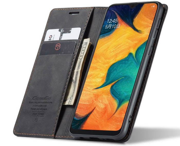 CaseMe Samsung Galaxy A40S Wallet Kickstand Magnetic Flip Leather Case
