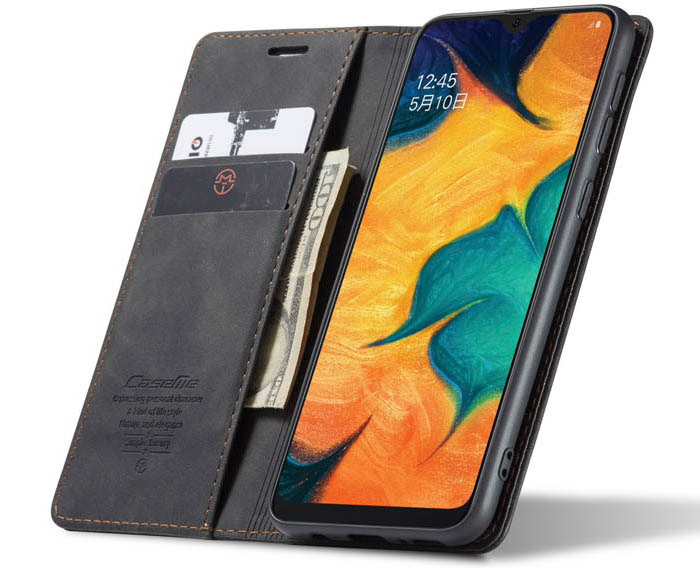 CaseMe Samsung Galaxy A40S Wallet Kickstand Magnetic Flip Leather Case