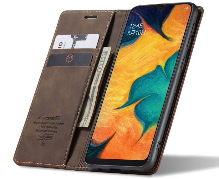 CaseMe Samsung Galaxy A40S Wallet Kickstand Magnetic Flip Leather Case