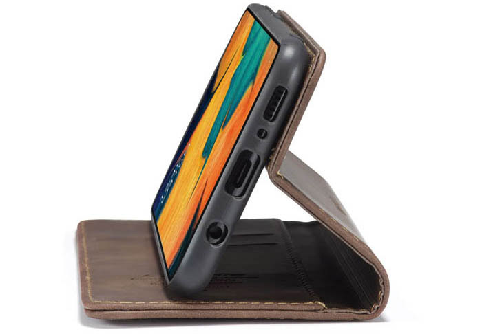 CaseMe Samsung Galaxy A40S Wallet Kickstand Magnetic Flip Leather Case