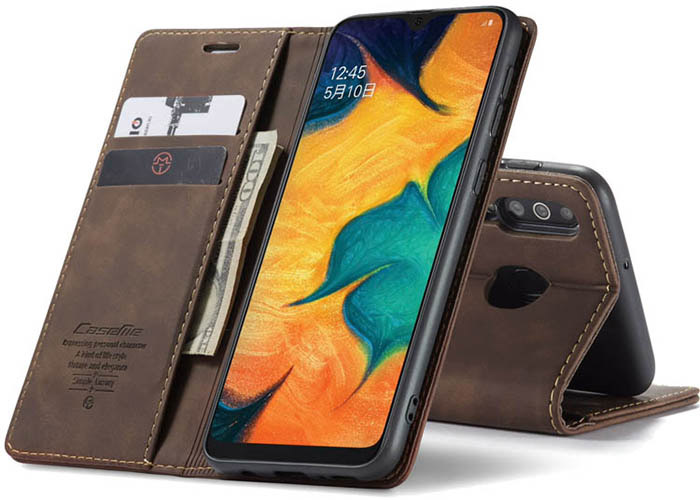 CaseMe Samsung Galaxy A40S Wallet Kickstand Magnetic Flip Leather Case