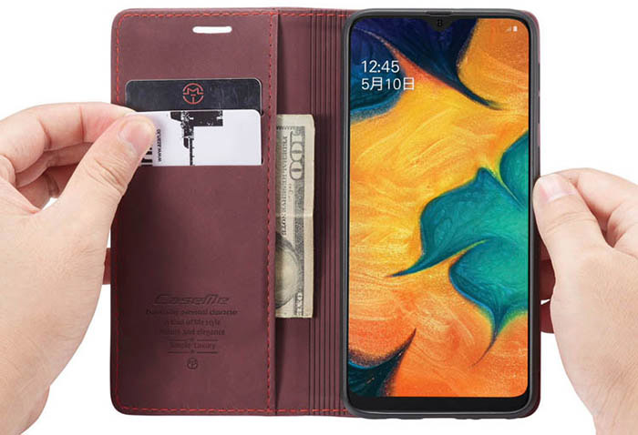 CaseMe Samsung Galaxy A40S Wallet Kickstand Magnetic Flip Leather Case