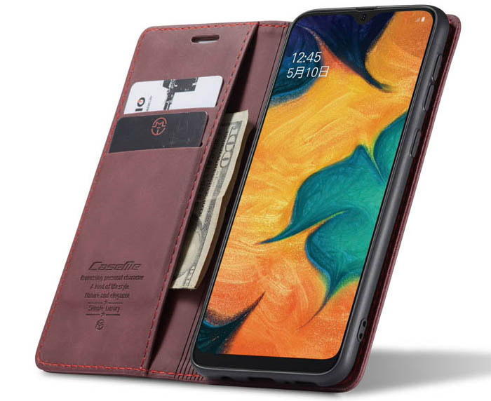 CaseMe Samsung Galaxy A40S Wallet Kickstand Magnetic Flip Leather Case