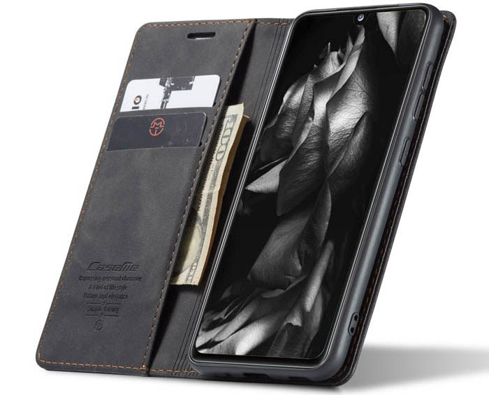 CaseMe Samsung Galaxy A41 Wallet Kickstand Magnetic Flip Leather Case