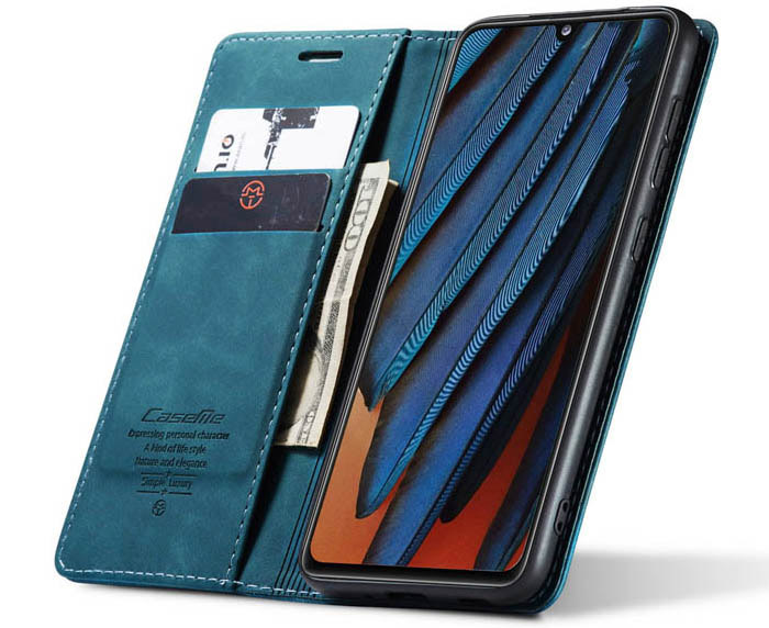 CaseMe Samsung Galaxy A41 Wallet Kickstand Magnetic Flip Leather Case