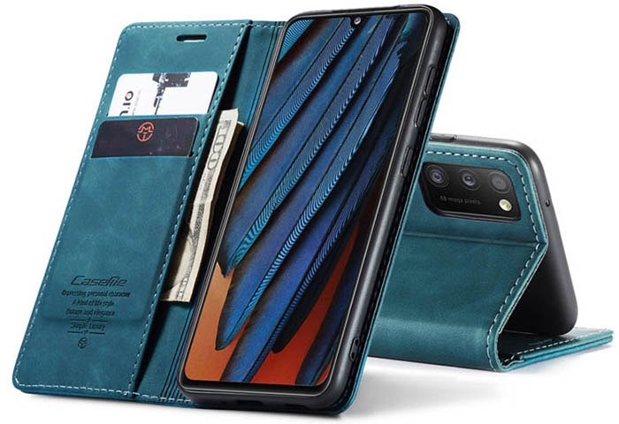 CaseMe Samsung Galaxy A41 Wallet Kickstand Magnetic Flip Leather Case