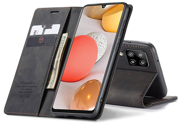 CaseMe Samsung Galaxy A42 5G Wallet Kickstand Magnetic Flip Leather Case