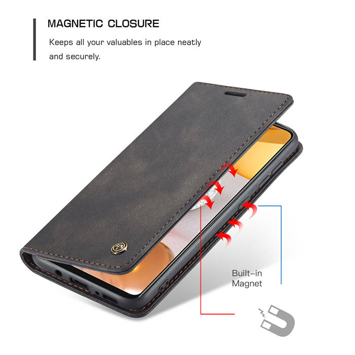 CaseMe Samsung Galaxy A42 5G Wallet Kickstand Magnetic Case Black