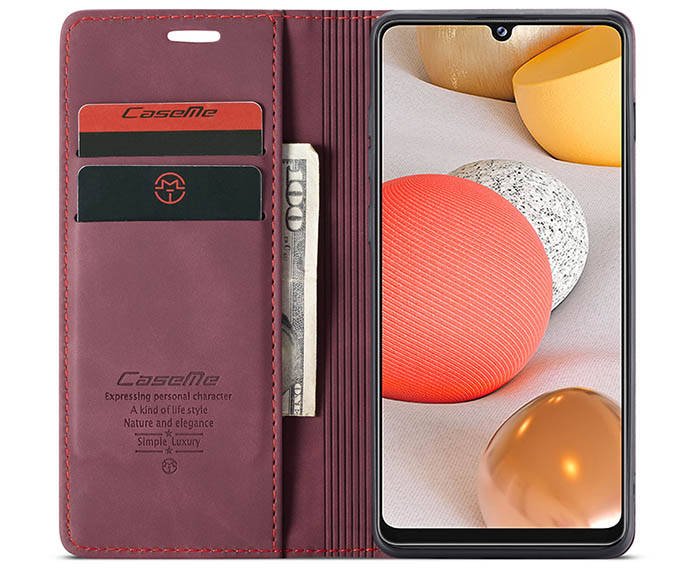 CaseMe Samsung Galaxy A42 5G Wallet Kickstand Magnetic Flip Leather Case