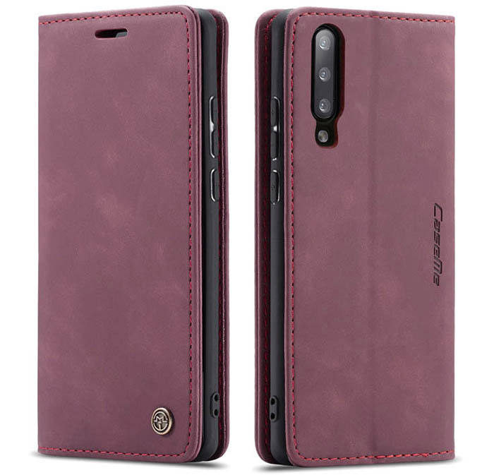 CaseMe Samsung Galaxy A50 Retro Wallet Kickstand Magnetic Flip Leather Case