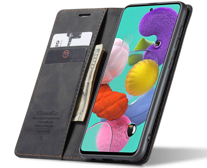 CaseMe Samsung Galaxy A51 Wallet Kickstand Magnetic Flip Leather Case