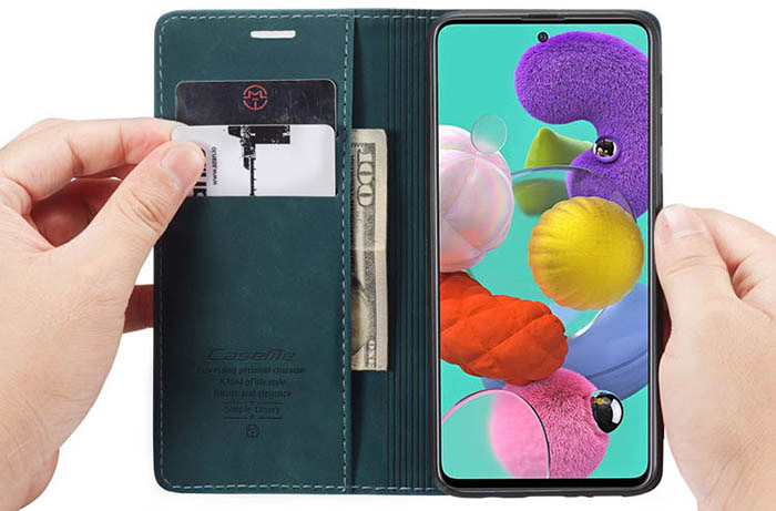 CaseMe Samsung Galaxy A51 Wallet Kickstand Magnetic Flip Leather Case