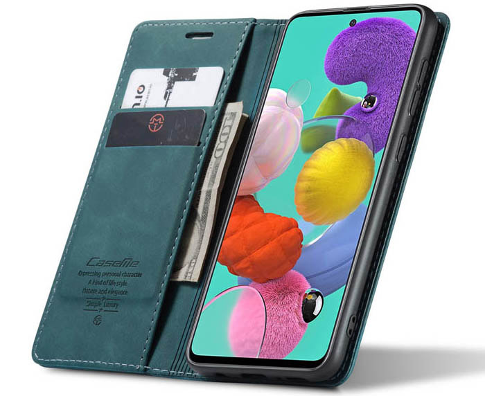 CaseMe Samsung Galaxy A51 Wallet Kickstand Magnetic Flip Leather Case