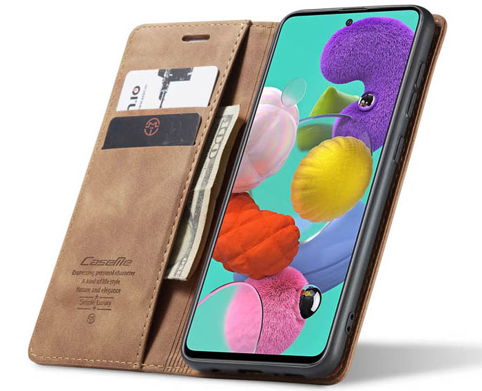 CaseMe Samsung Galaxy A51 Wallet Kickstand Magnetic Flip Leather Case