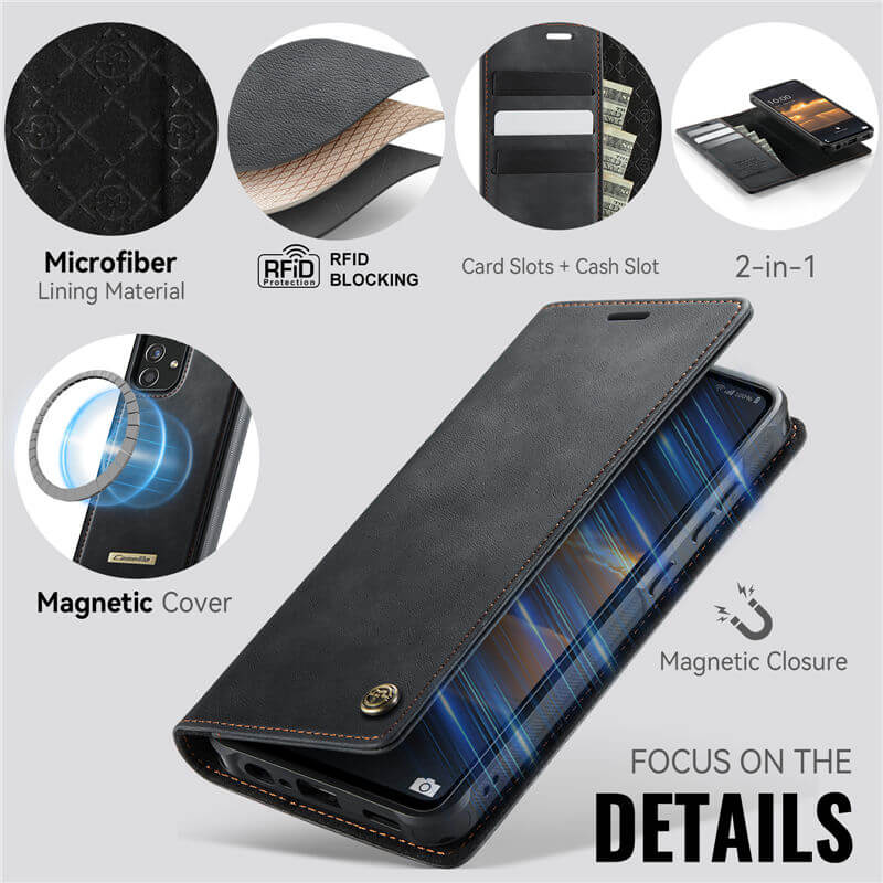 CaseMe Samsung Galaxy A52 2-in-1 Magnetic Wallet Case