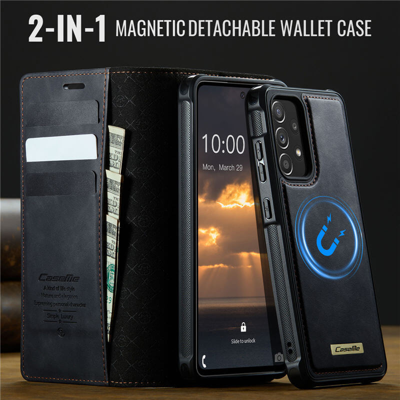 CaseMe Samsung Galaxy A52 2-in-1 Magnetic Wallet Case