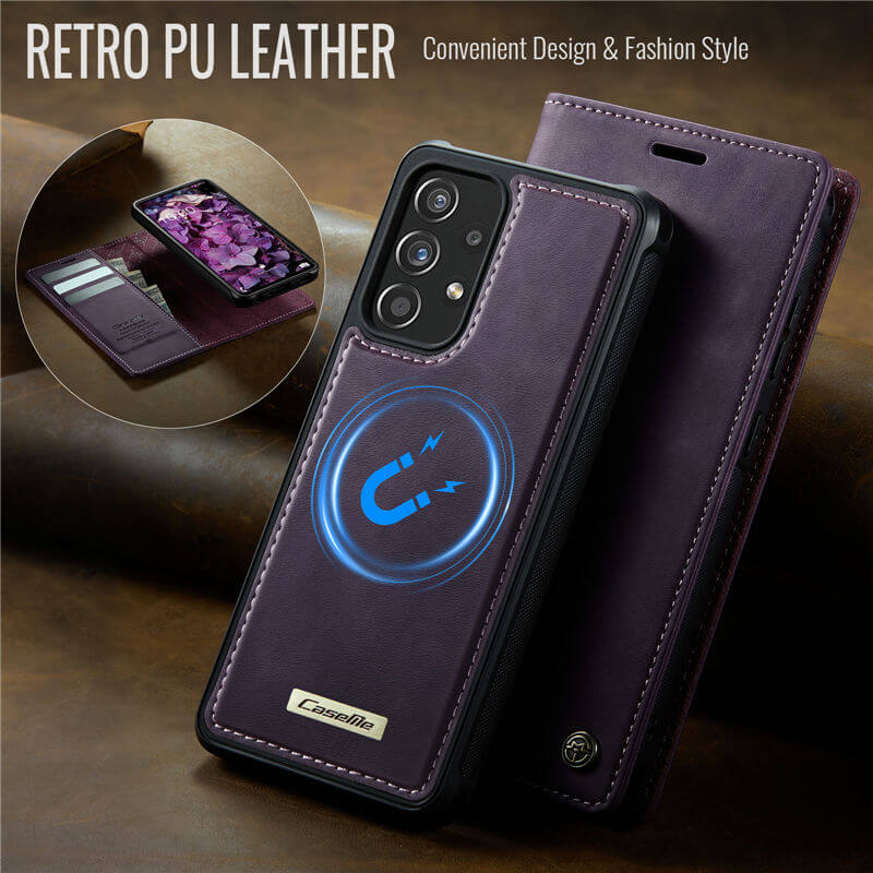CaseMe Samsung Galaxy A52 2-in-1 Magnetic Wallet Case