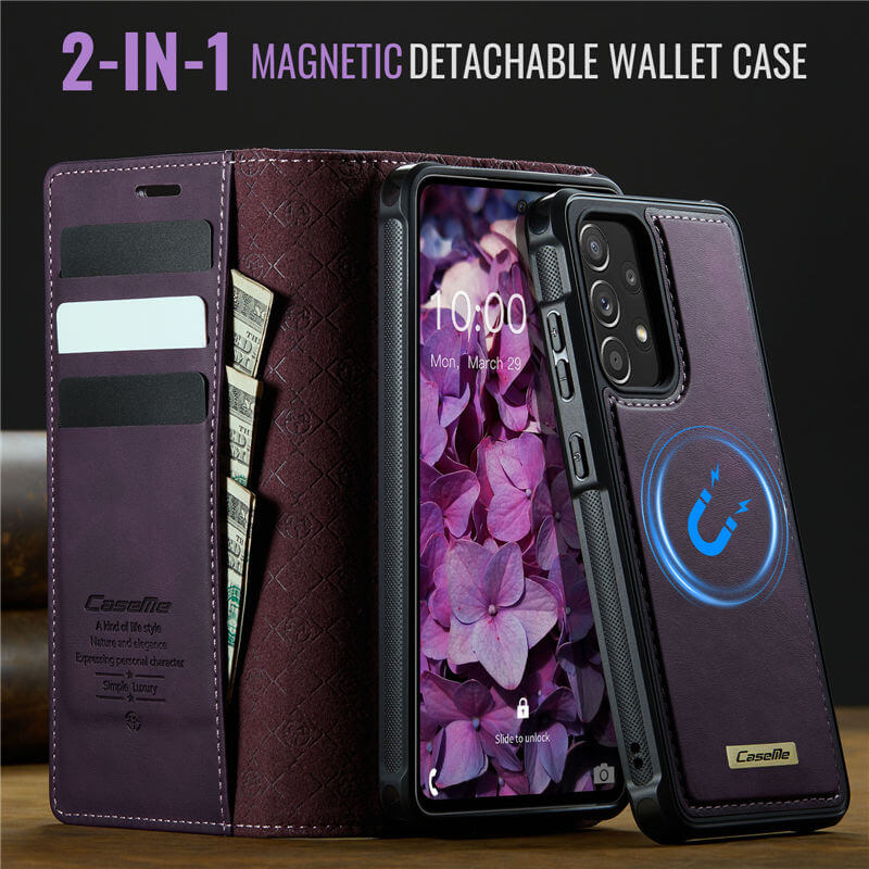CaseMe Samsung Galaxy A52 2-in-1 Magnetic Wallet Case
