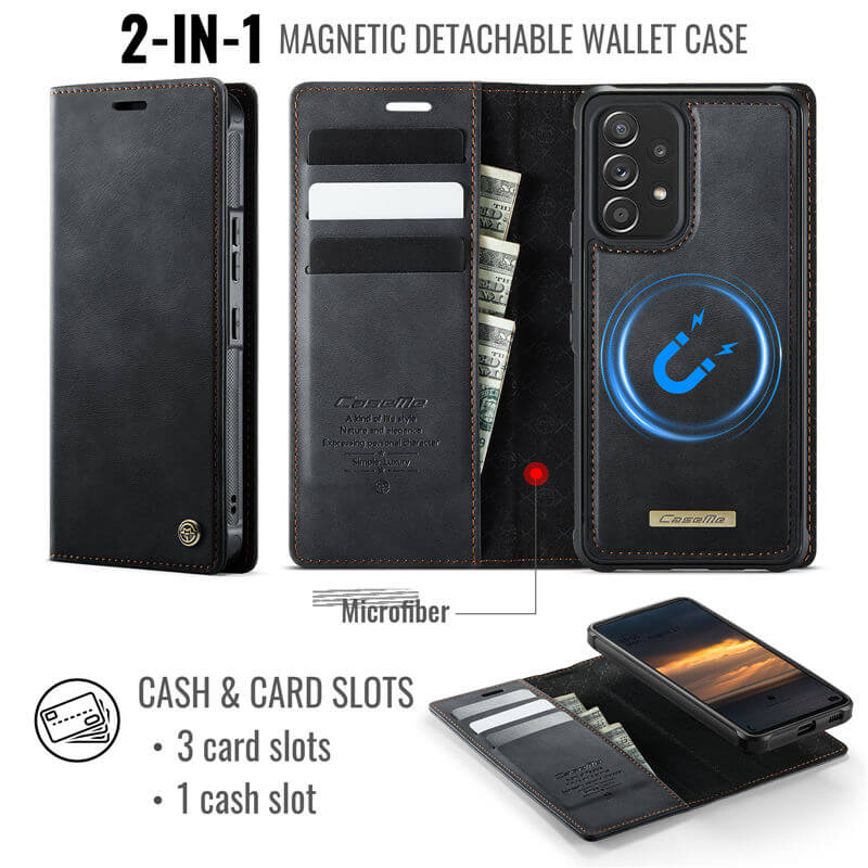 CaseMe Samsung Galaxy A53 5G 2-in-1 Magnetic Wallet Case