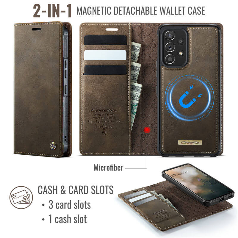 CaseMe Samsung Galaxy A53 5G 2-in-1 Magnetic Wallet Case