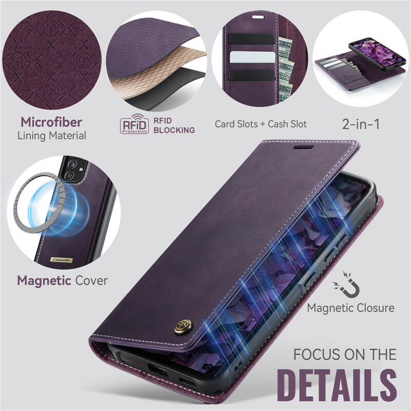 CaseMe Samsung Galaxy A53 5G 2-in-1 Magnetic Wallet Case
