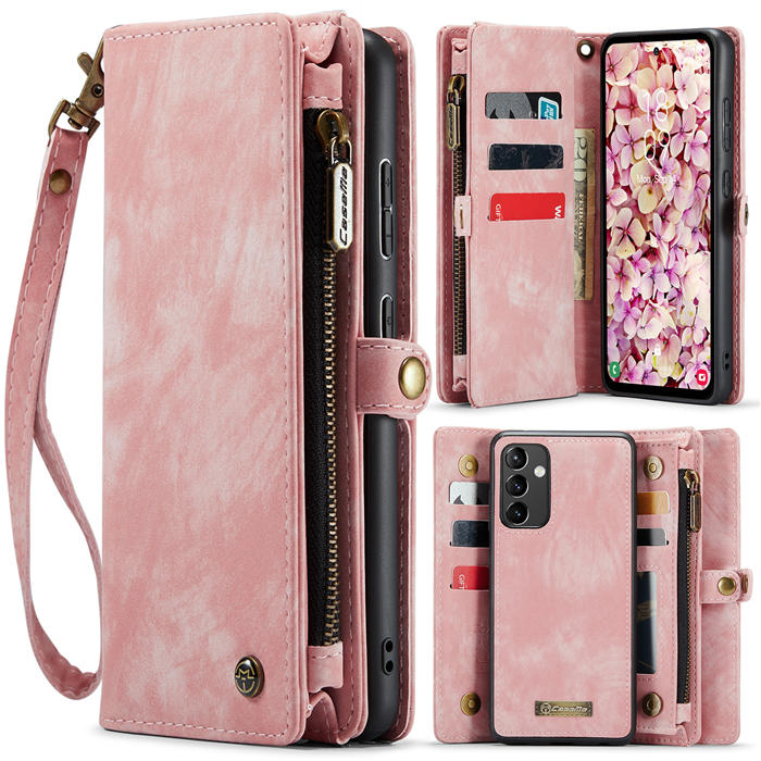 CaseMe Samsung Galaxy A54 5G Wallet Case with Wrist Strap Pink