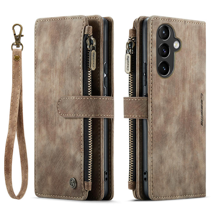 CaseMe Samsung Galaxy A54 Wallet kickstand Magnetic Leather Case with Wrist Strap