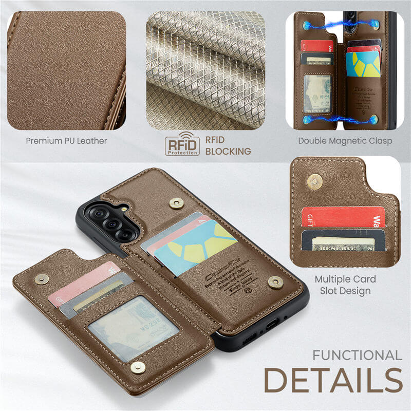 CaseMe Samsung Galaxy A56 5G RFID Blocking Card Holder Case